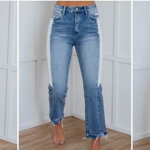 NEW high rise multi color straight leg jeans